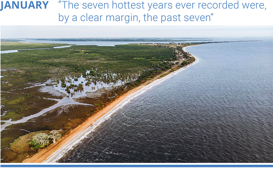 “The seven hottest years ever recorded were, by a clear margin, the past seven”