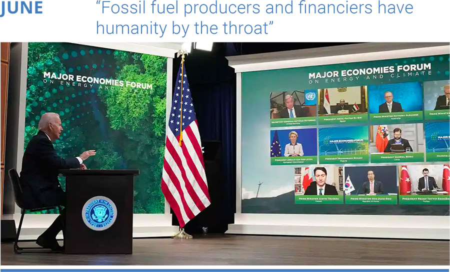 “Fossil fuel producers and financiers have humanity by the throat"
