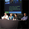 Usable Science panel discussion: Elizabeth McNie, Susan Avery, Shannon McNeeley, and Carl Mitcham