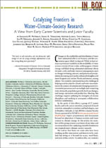 Catalyzing Frontiers in Water-Climate-Society Research: A View from Early Career Scientists and Junior Faculty