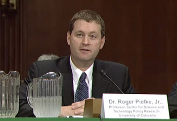 Roger Pielke, Jr. testifying before the Senate Committee  
on Environment and Public Works on July 18, 2013