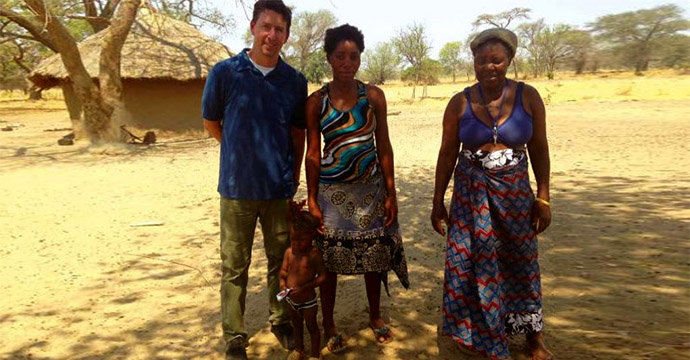 Max Boykoff interacts with people in Zambia and other countries to gather different cultural perceptions on climate change. Photo credit: Max Boykoff.