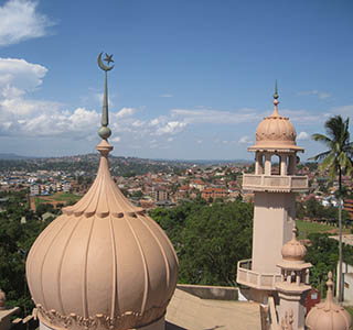 Kampala from the top of a minaret 