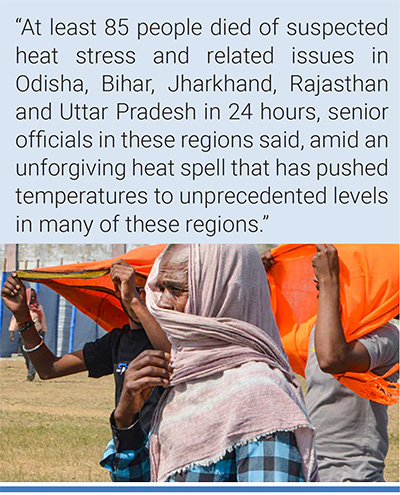 Several places in Odisha recorded temperatures above 45°C. Photo: Hindustantimes.com/PTI.