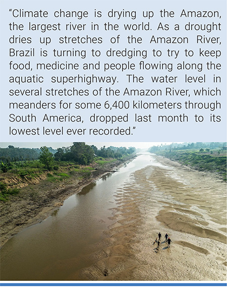 A much-depleted tributary of the Amazon, the Parana do Manaquiri. Photo: Raphael Alves/EPA.