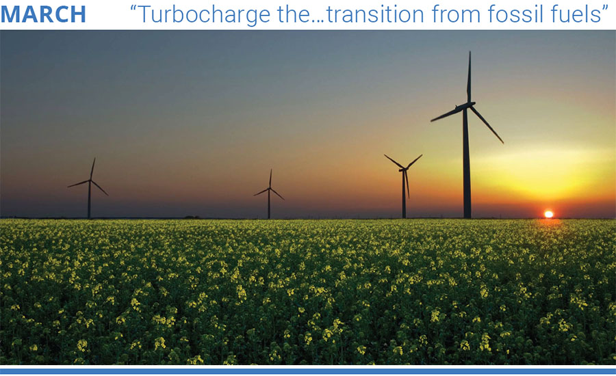 “Turbocharge the…transition from fossil fuels"