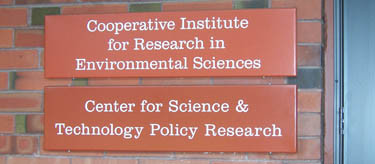 Center for Science and Technology Policy Research sign