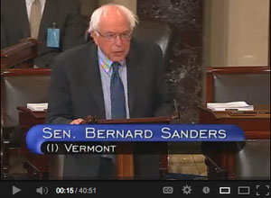 V T Senator Bernie Sanders 