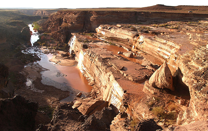 The Grand Falls of the Little Colorado River, located on the Navajo Nation in northern Arizona. Photo: Photo by Phil Konstantin/Creative Commons.