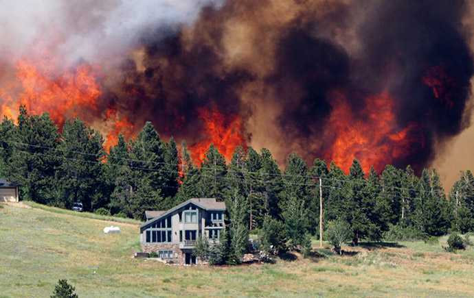 A wildfire near Nederland on July 9, 2016. Photo: Joe McManus.