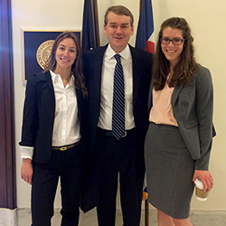 2016 AAAS Case Workshop Winners Sarah Welsh-Huggins and Angela Boag meet with Colorado Senator, Michael Bennet.