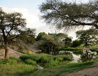 Pool at the bottom of the sliding rock in Kotido District