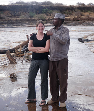 Amy and Antony at Ewaso Nyiro
 River